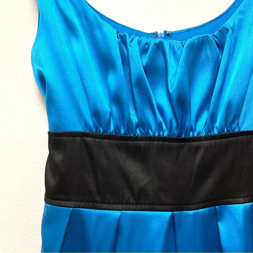 XOXO Blue Satin Dress Size 9 Juniors Special Occasion Formal Party Hoco 90s‎ Y2K
